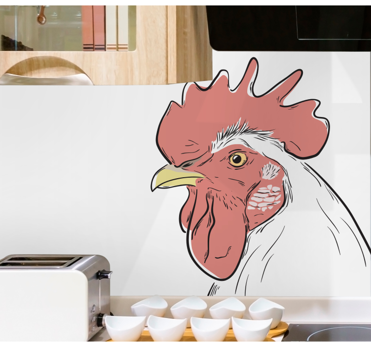 Tapisserie animaux profil de tête de coq - TenStickers