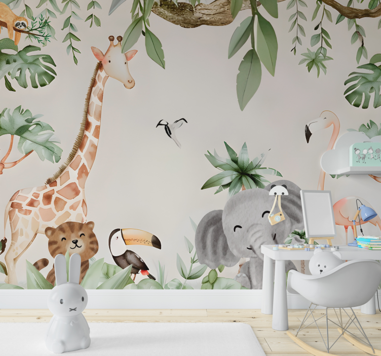 Tapisserie autres animaux savane des enfants - TenStickers