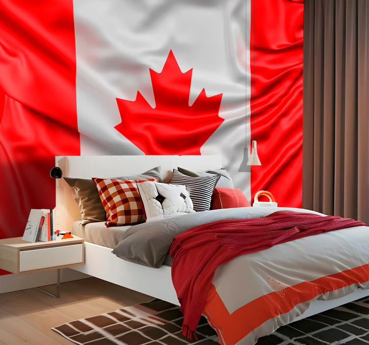 Tapisserie autres villes et de pays drapeau canadien - TenStickers