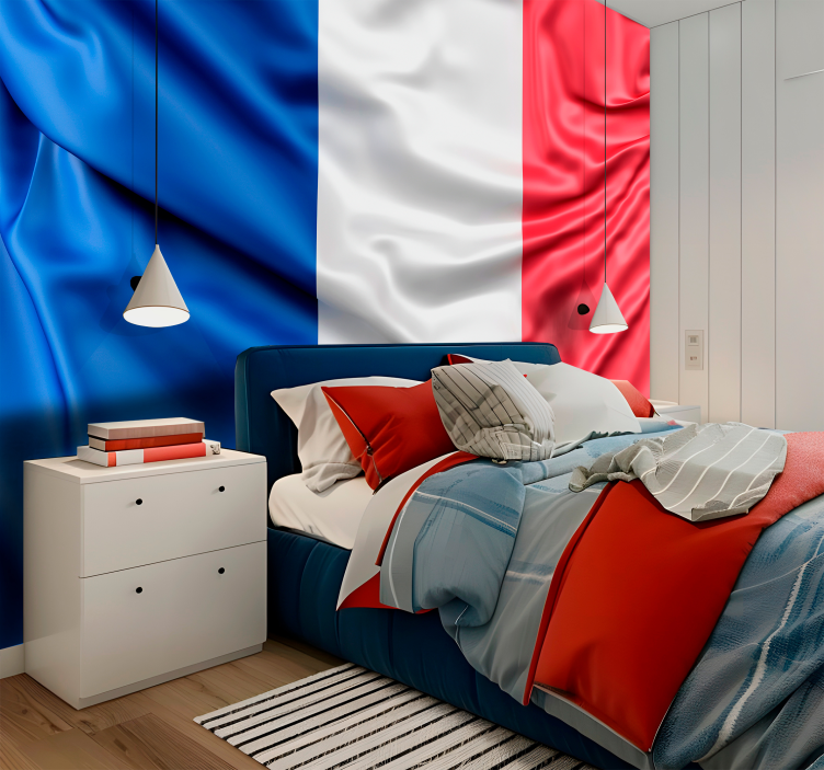 Tapisserie autres villes et de pays drapeau français - TenStickers