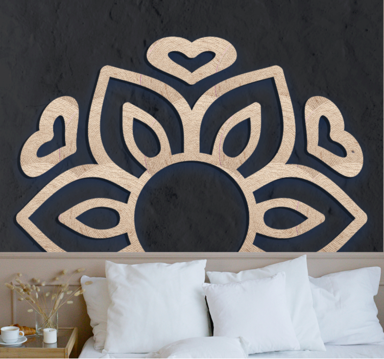 Tapisserie bouddha design lotus du cœur - TenStickers