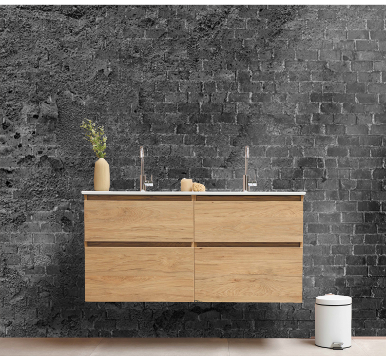 Tapisserie brique surface en briques rugueuses - TenStickers