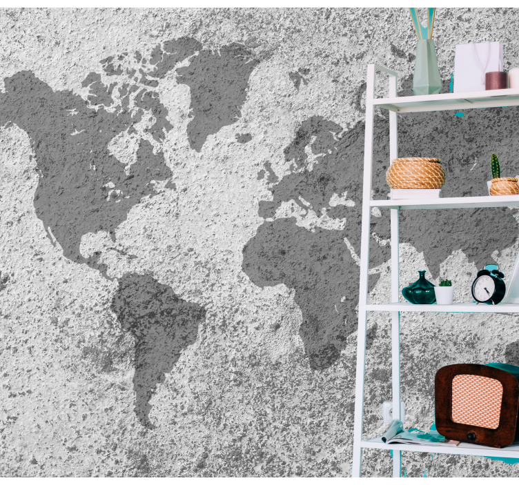 Tapisserie carte du monde carte du globe artistique - TenStickers