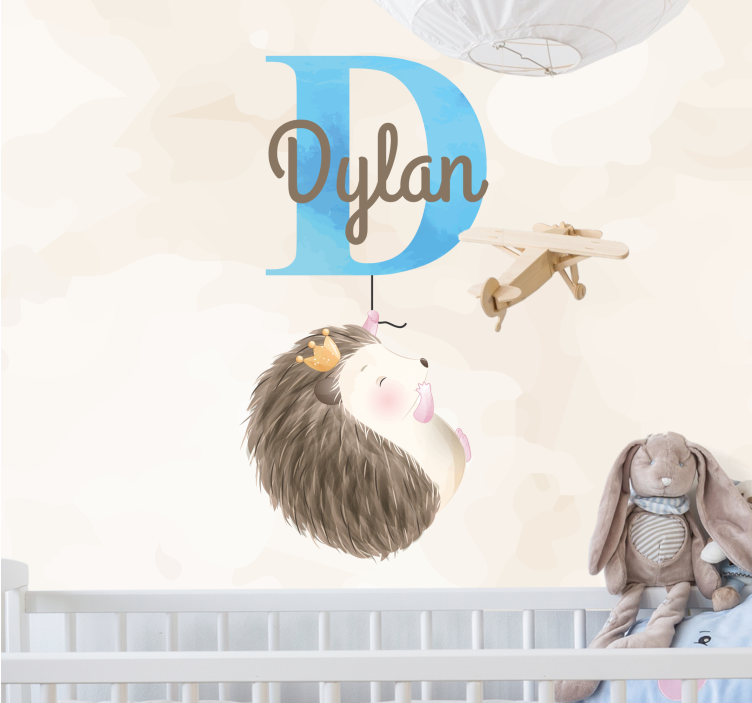 Tapisserie chambre enfant design hérisson mignon - TenStickers