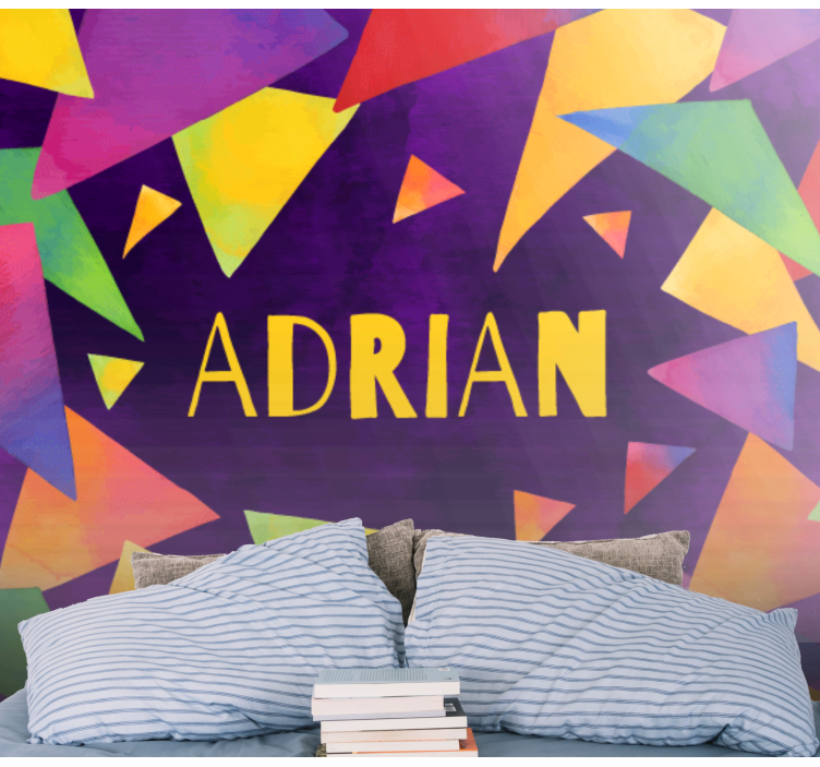 Tapisserie chambre enfant formes géométriques personnalisées - TenStickers