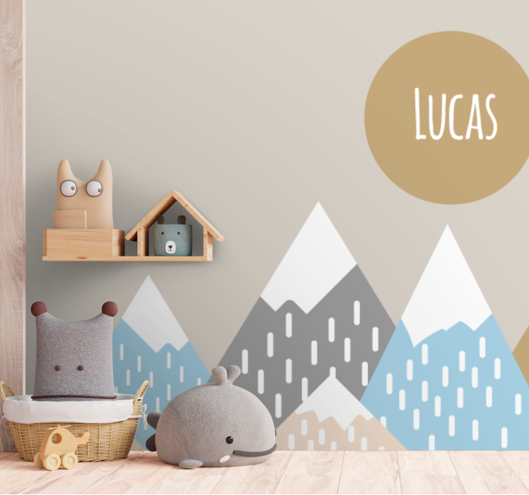 Tapisserie chambre enfant sommets de montagne - TenStickers
