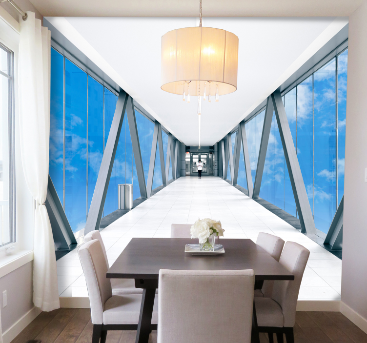 Papier peint 3D vue imprenable sur les hauteurs - TenStickers