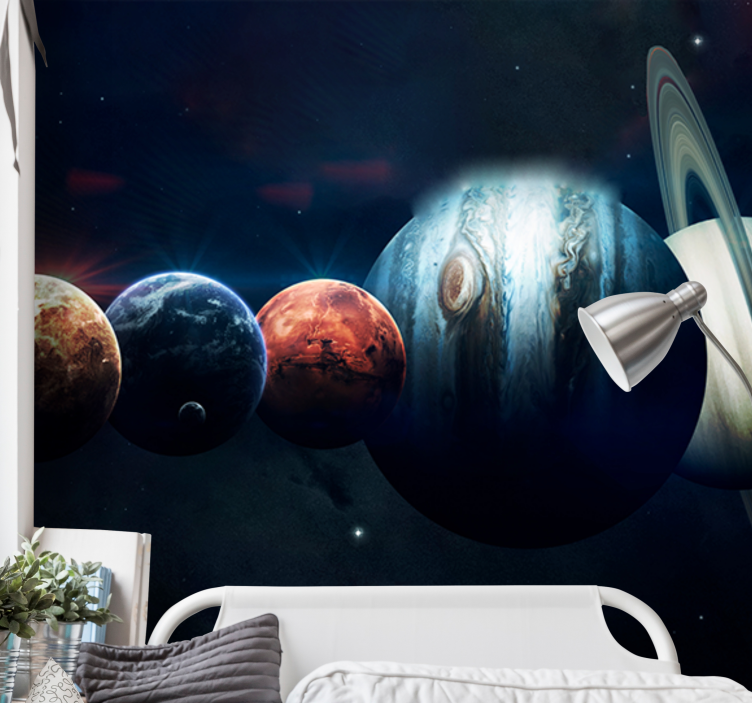 Tapisserie espace planètes en orbite - TenStickers
