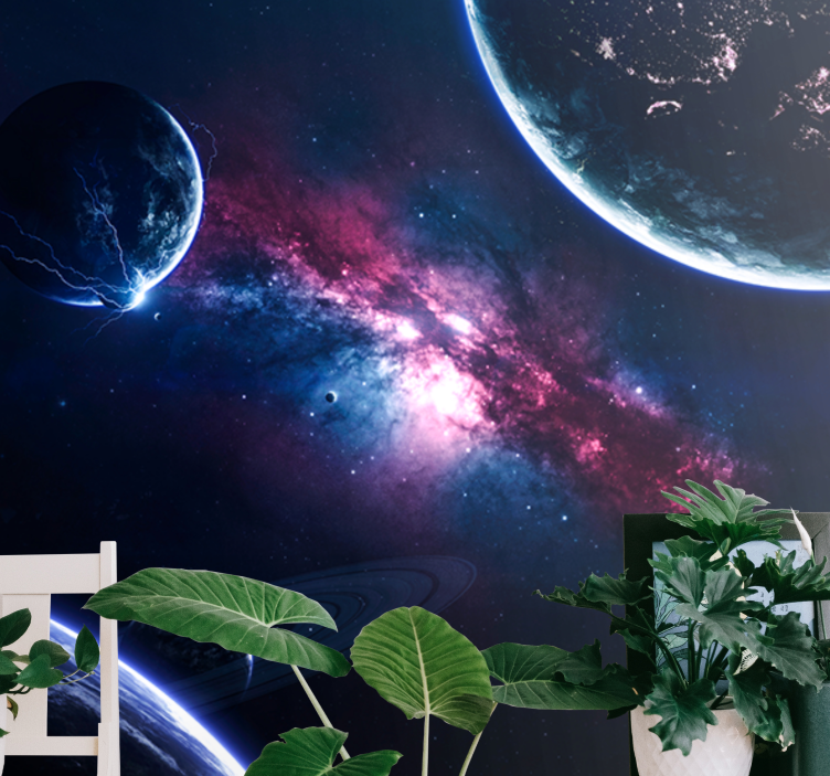 Tapisserie espace scène de galaxie cosmique - TenStickers