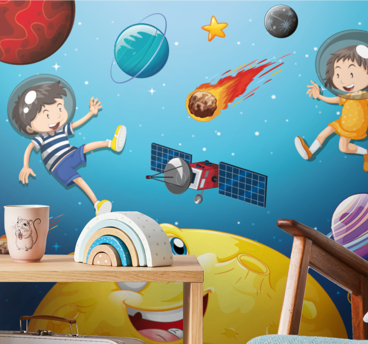 Tapisserie fantaisie voyage d'aventure spatiale - TenStickers