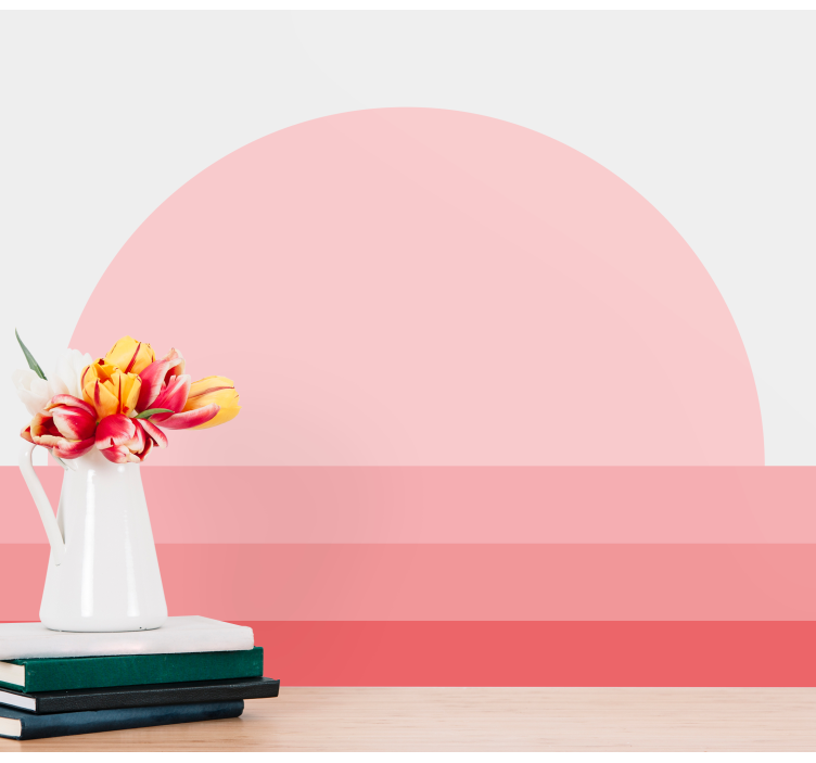 Tapisserie fleur arrangement floral coucher de soleil - TenStickers
