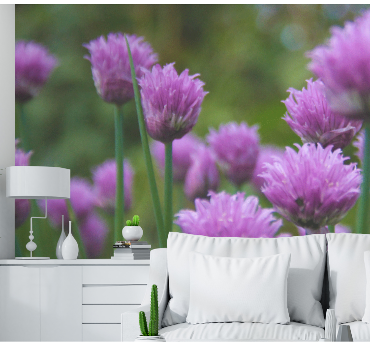 Tapisserie fleur bouquet de ciboulette fleurie - TenStickers