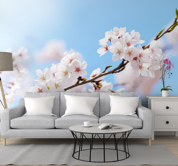 Tapisserie fleur branche de cerisier - TenStickers
