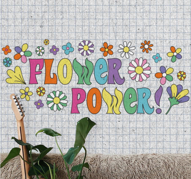 Tapisserie fleur design pouvoir des fleurs - TenStickers