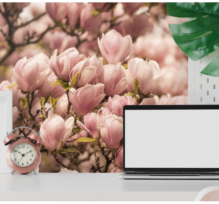 Tapisserie fleur magnolia en fleurs - TenStickers