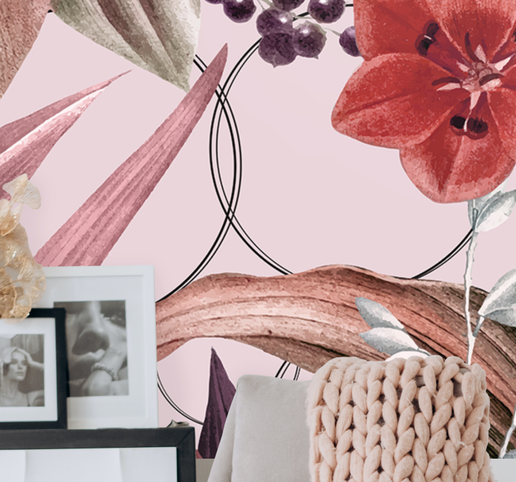 Tapisserie fleur motifs floraux - TenStickers