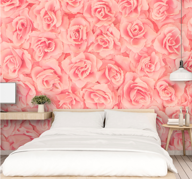 Tapisserie fleur roses en fleurs - TenStickers