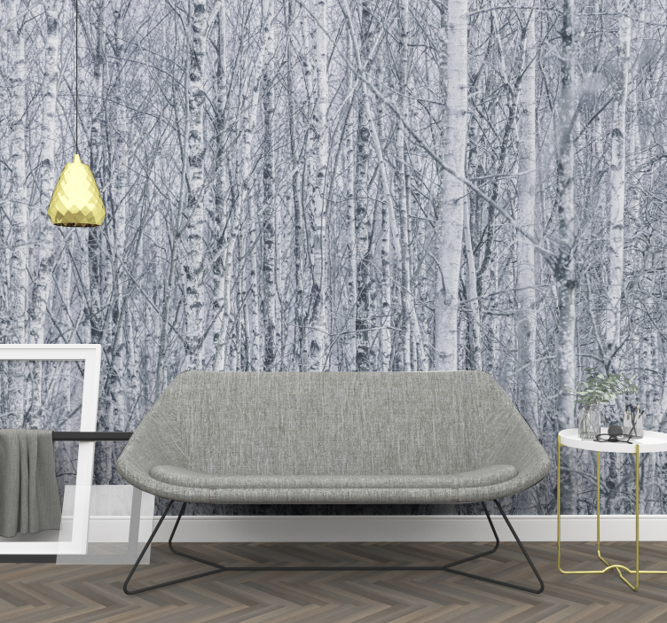 Tapisserie forêt bosquet de bouleaux sauvage - TenStickers