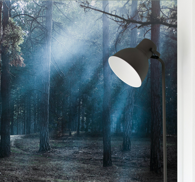 Tapisserie forêt chemin brumeux et brumeux - TenStickers