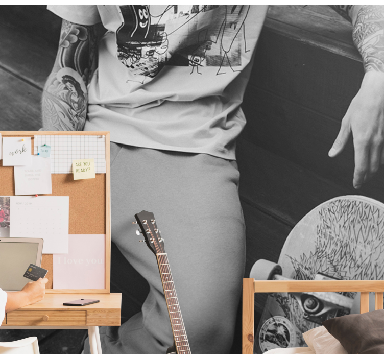 Tapisserie autres villes et de pays skateur de style urbain - TenStickers