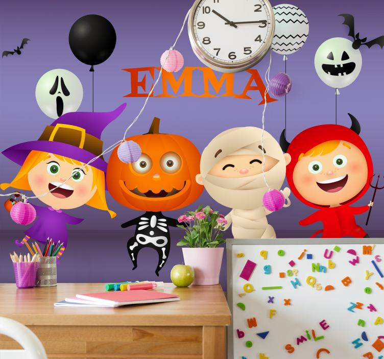 Tapisserie halloween amis amusants d'halloween - TenStickers