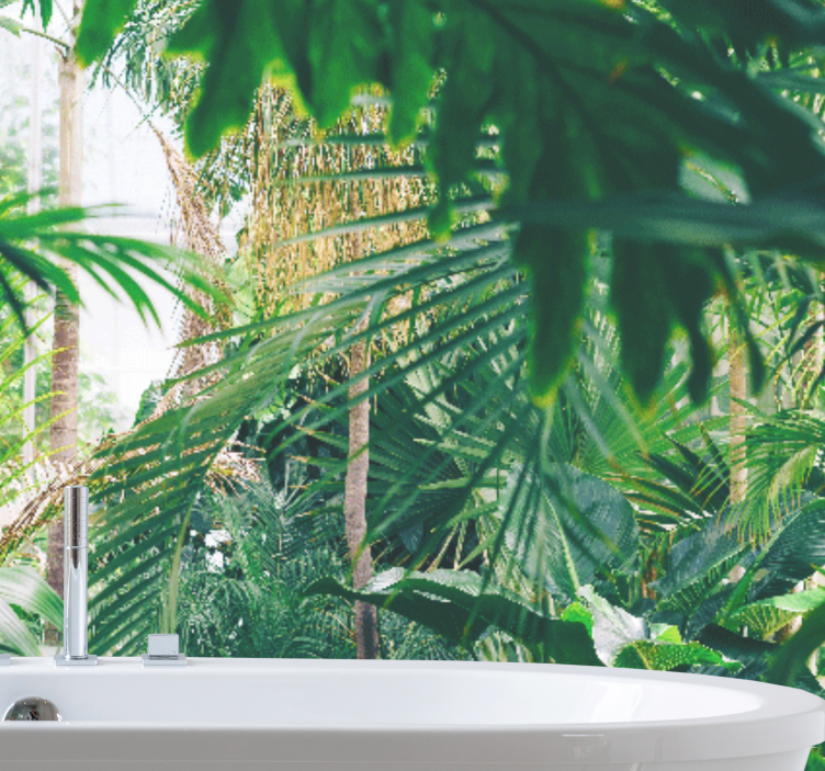 Tapisserie jungle oasis tropical luxuriant - TenStickers