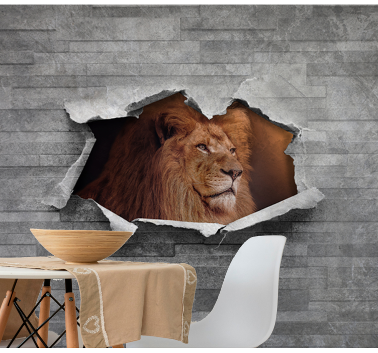 Tapisserie lion illustration de lion majestueux - TenStickers