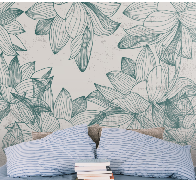 Tapisserie magnolia design floral élégant - TenStickers
