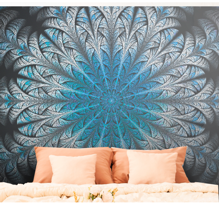 Tapisserie moderne motif de feuilles élaboré - TenStickers