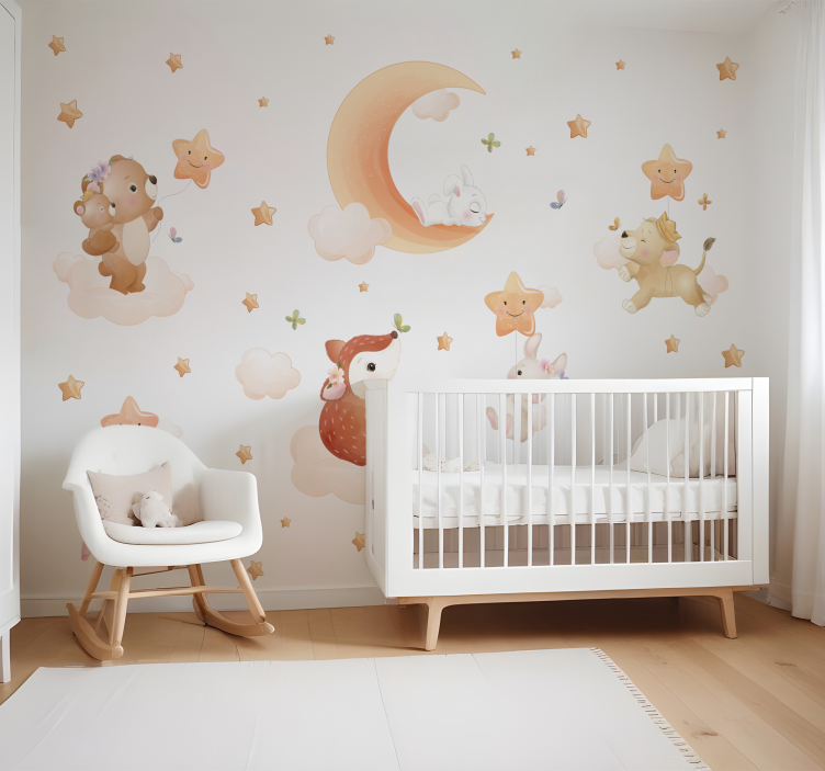 Tapisserie murale chambre bébé fais de beaux rêves - TenStickers