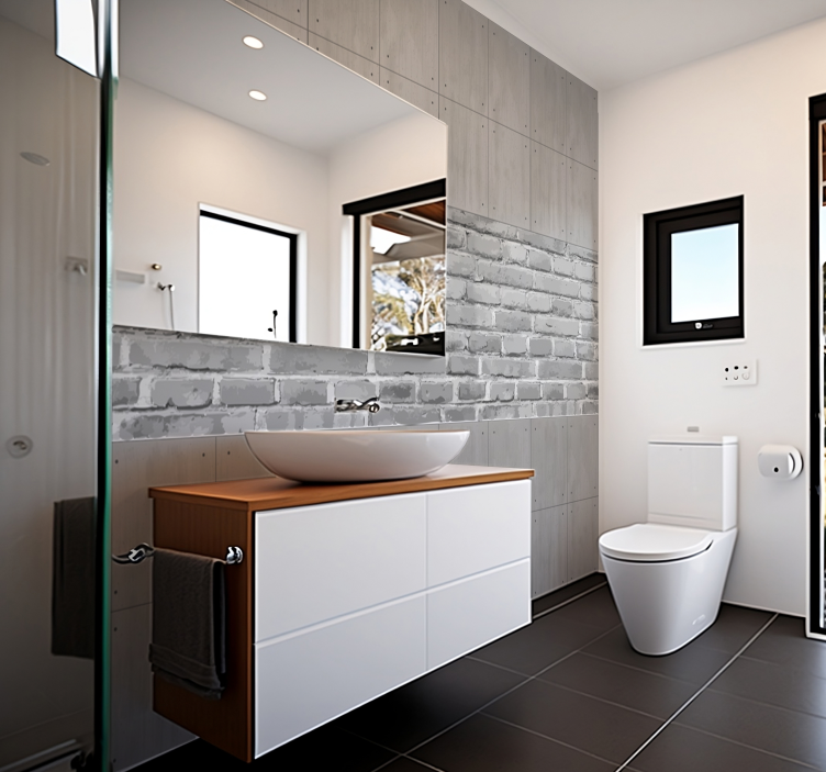 Tapisserie murale effet panneaux de béton - TenStickers