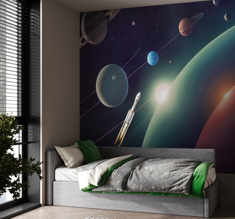 Tapisserie murale planètes dans l'espace - TenStickers