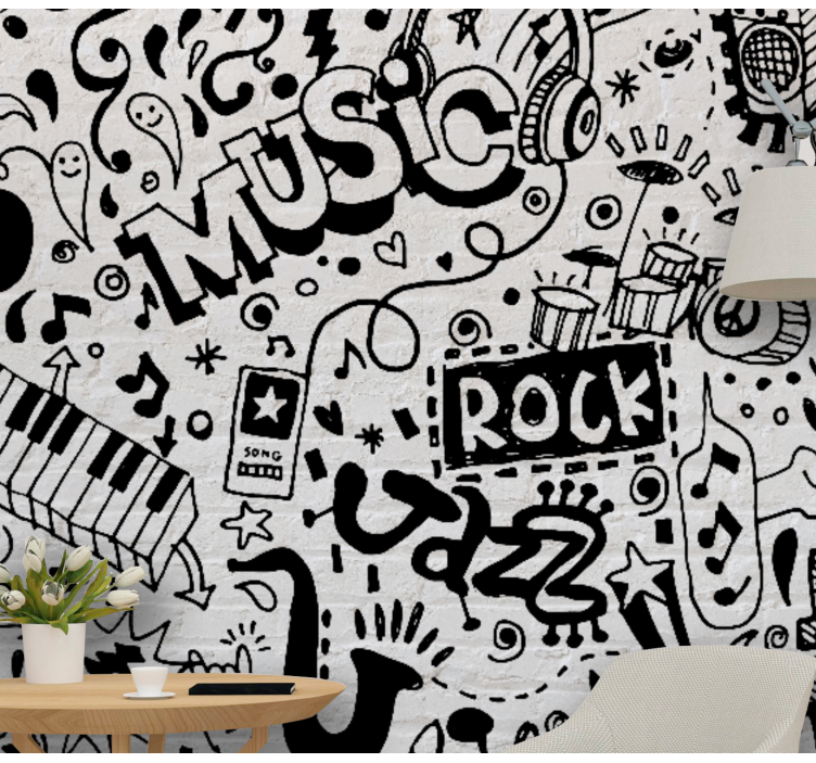 Tapisserie musique vibes musicales - TenStickers