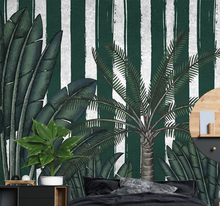 Tapisserie nature feuillage tropical luxuriant - TenStickers