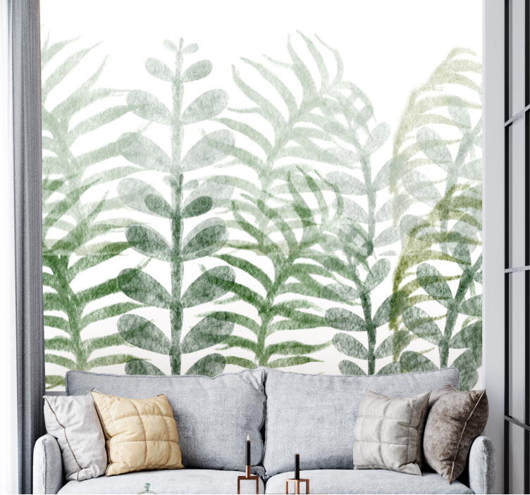Tapisserie nature motif feuillage - TenStickers