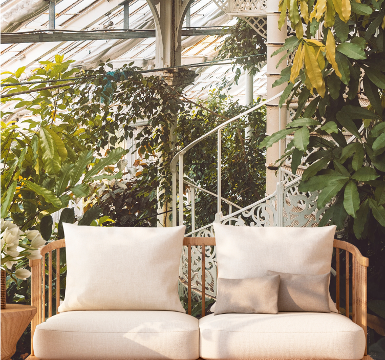 Tapisserie nature oasis de verdure luxuriante - TenStickers