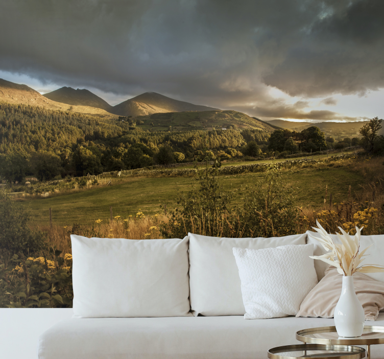 Tapisserie nature paysage montagneux serein - TenStickers