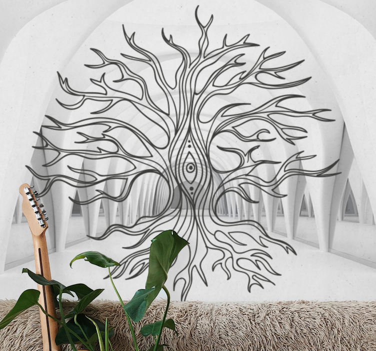 Tapisserie nature symbole de l'arbre - TenStickers