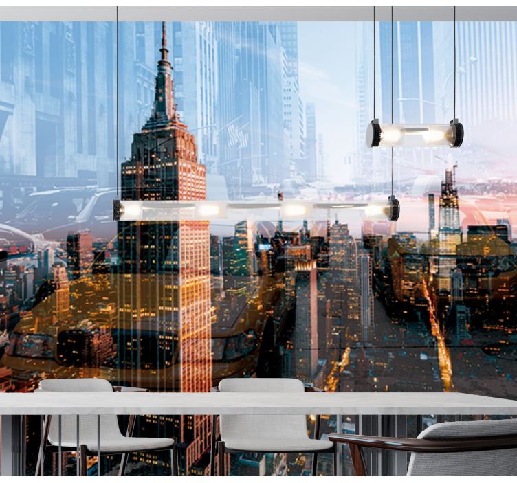 Tapisserie new york horizon de l'empire state - TenStickers