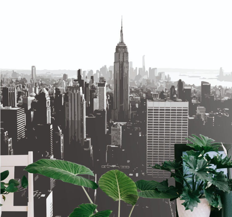 Tapisserie new york skyline avec empire state - TenStickers