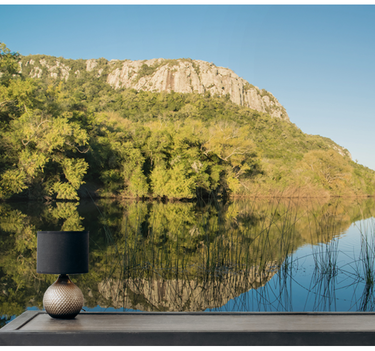 Tapisserie paysage scène de réflexion de montagne - TenStickers