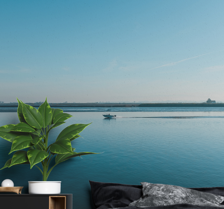 Tapisserie paysage scène d'eau tranquille - TenStickers