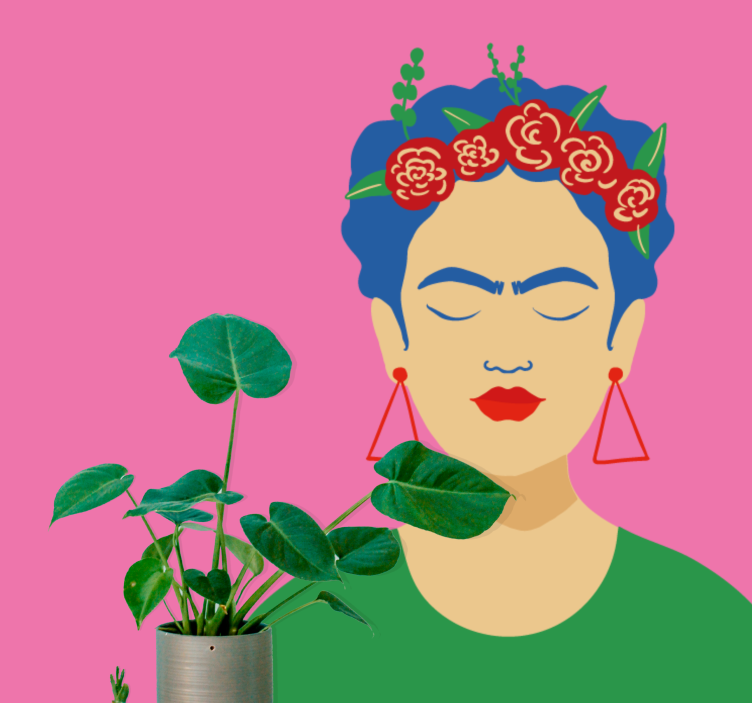 Tapisserie personnalisée portrait de frida kahlo - TenStickers