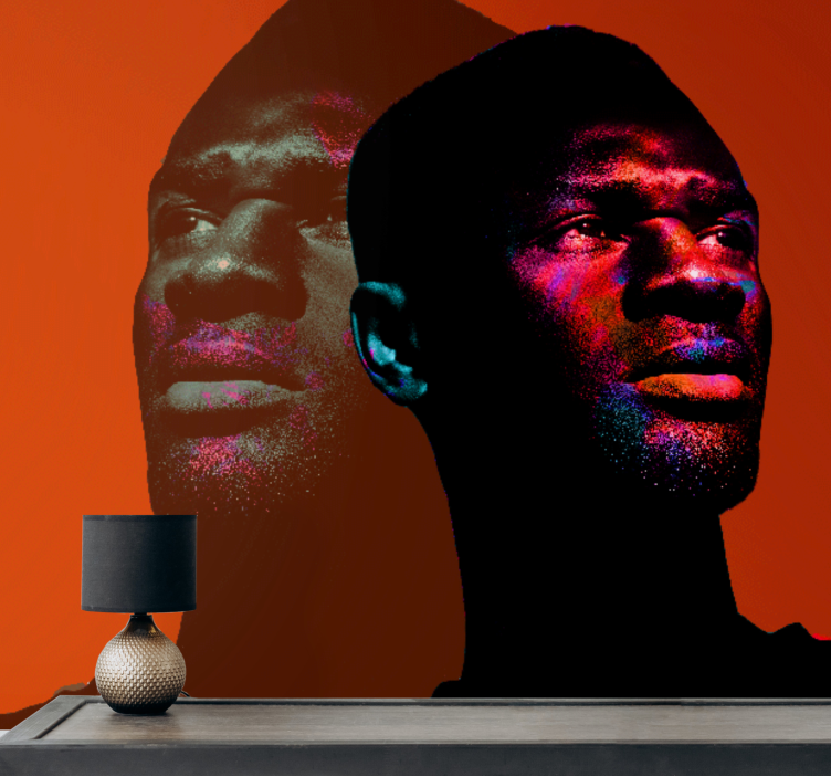 Tapisserie personnalisée silhouettes de portraits dynamiques - TenStickers