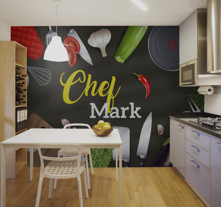 Tapisserie phrase option de personnalisation du chef - TenStickers