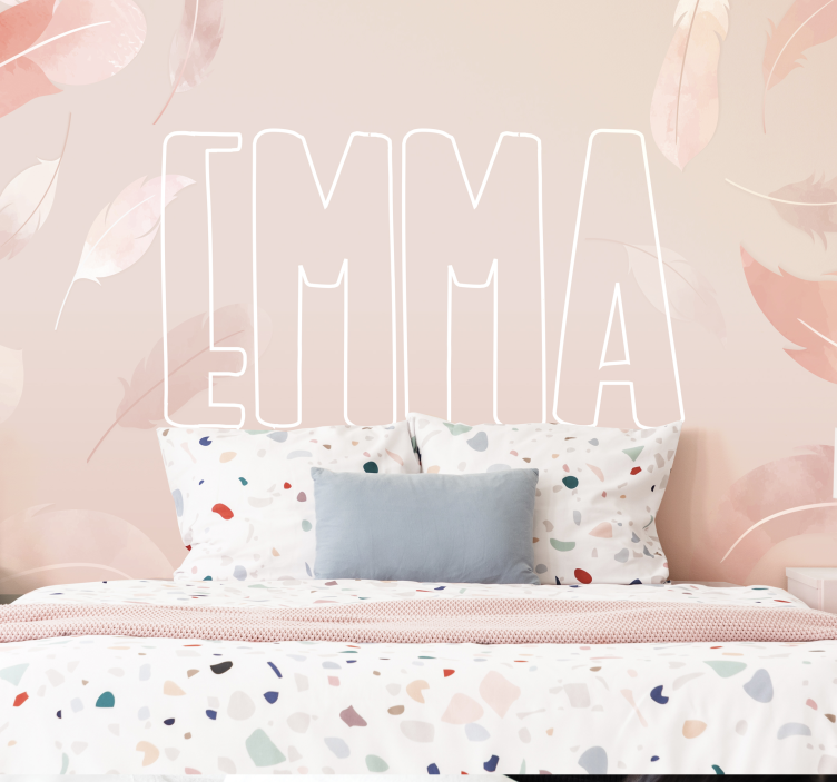 Tapisserie pour chambre bébé avec nom personnalisé - TenStickers