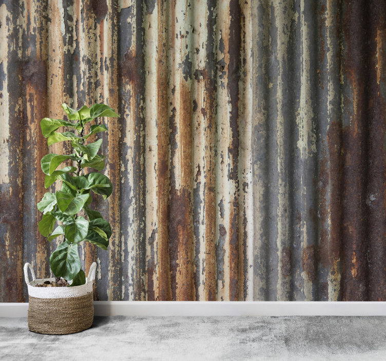 Tapisserie textures et motifs élégance rustique en métal - TenStickers