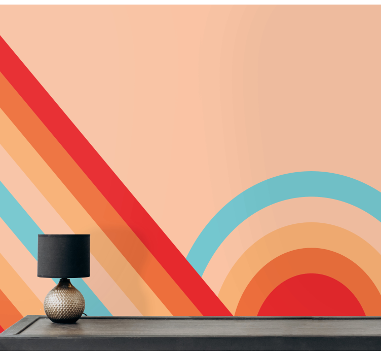 Tapisserie textures et motifs motifs géométriques rétro - TenStickers