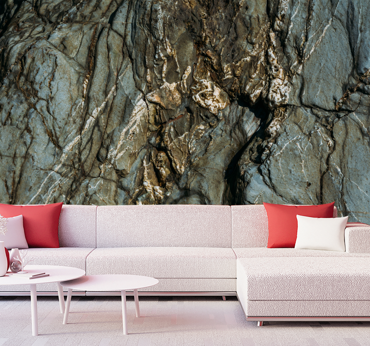 Tapisserie textures et motifs surface en pierre fissurée - TenStickers