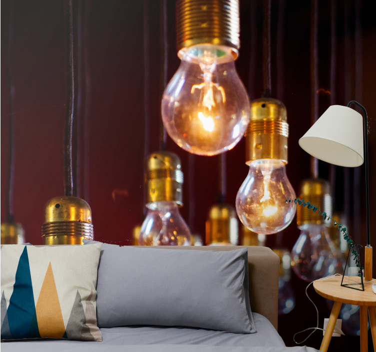 Tapisserie véhicule ampoules edison - TenStickers